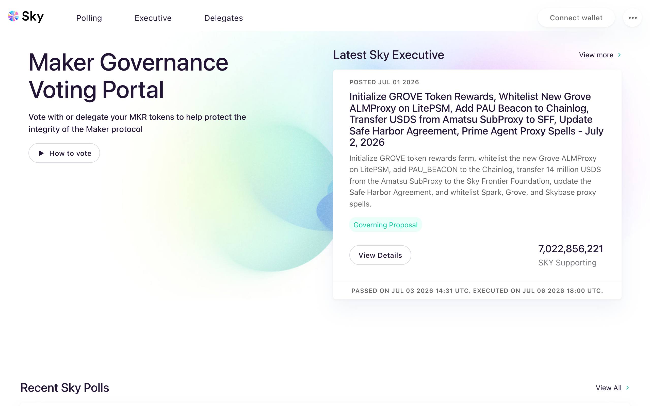 vote.makerdao.com — legacy Maker Governance Voting Portal, still active